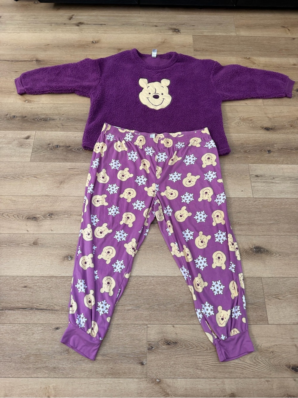 Disney Purple Plush Winnie the Pooh Pajama Set